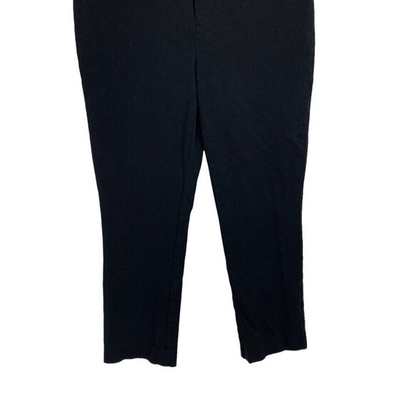 Anthropologie Maeve Chino Pants 2 Black Stretch Workwear Soft Casual Trendy - Picture 3 of 7